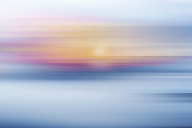abstract sunset over water