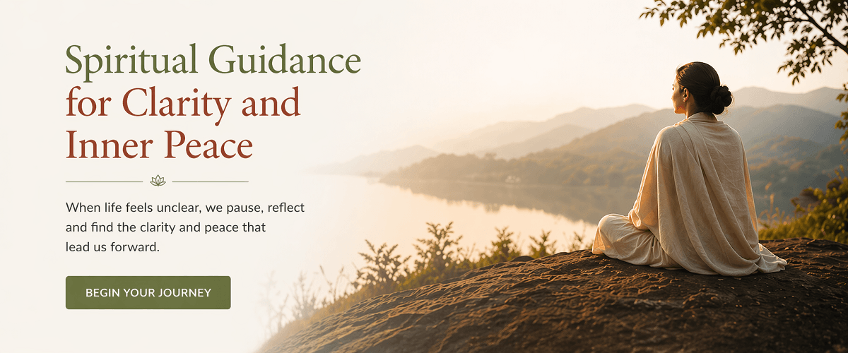 homepage banner with female sitting on mountain overlooking valley with lake, text to the left