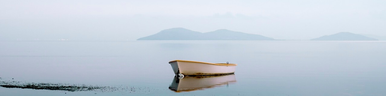 rowing boat in still waters