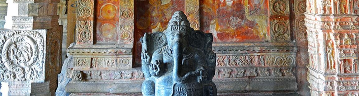 ganesha stone image in old temple